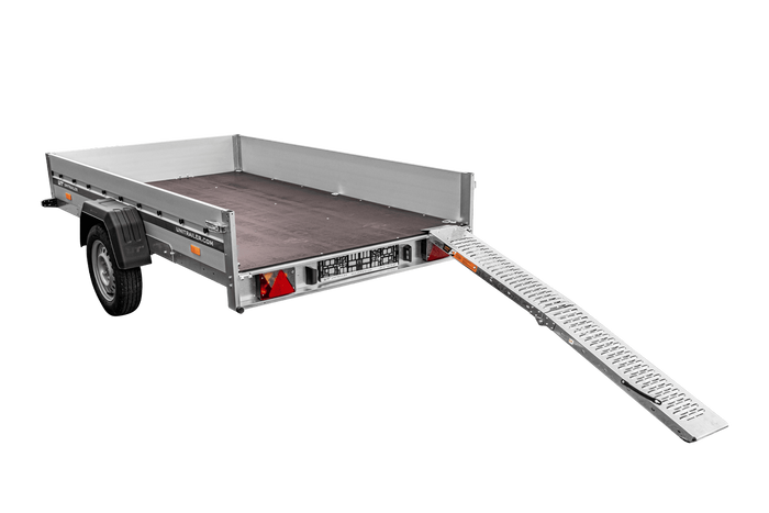 UNITRAILER ALR004B klappbare Auffahrrampe aus Stahl für Anhänger, 190 cm, 200 kg