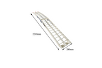 UNITRAILER ALR002 klappbare Auffahrrampe aus Aluminium für Anhänger, 221 cm, 340 kg, mit Gurt