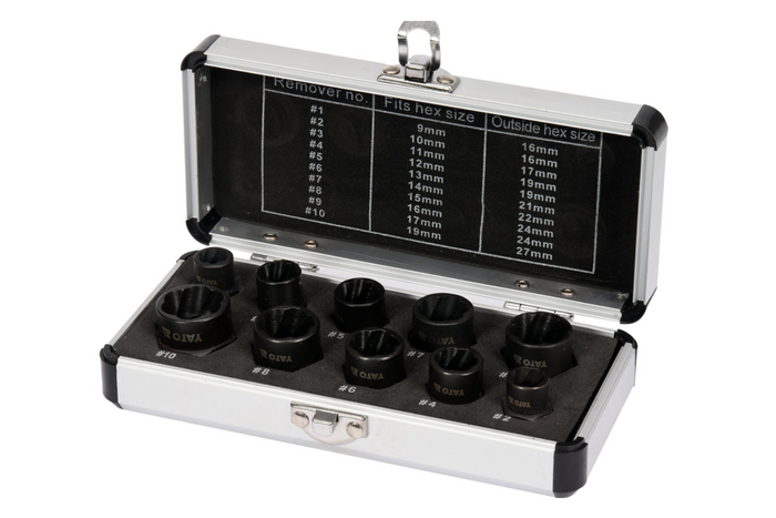 YATO YT-06031 Schraubenausdreher 9-19mm 10 Stück.