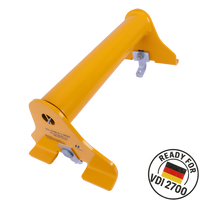 PRAMAR Radstopper VDI 2700 gelb Universal-Unterlegkeil für Abschleppwagen