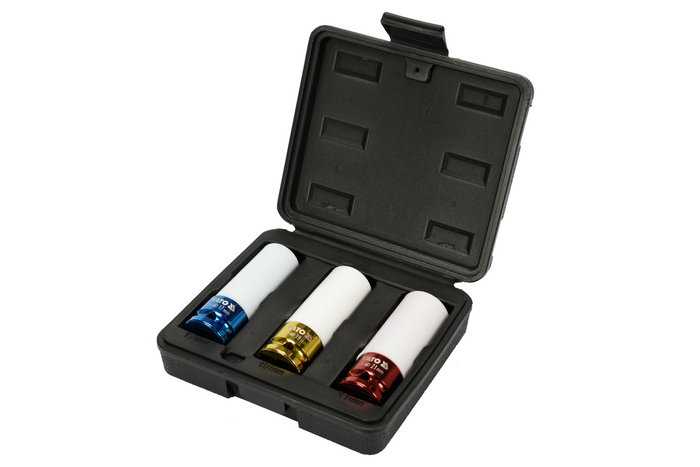 Schlagschrauber-Einsätze für Aluminiumfelgen YATO YT-1056 17-21mm 3 Stück.