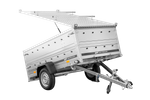 Einachsanhänger 230x125 UNITRAILER GARDEN 230 KIPP mit BIS-Seitenwänden und Aluminiumabdeckung