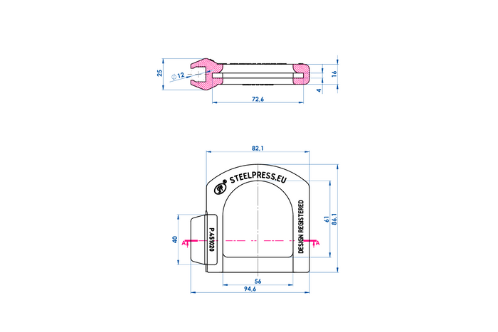 Sicherheitsabdeckung für STEELPRESS 4-mm-Kugelkopfkupplung, mit Aussparung für den Stecker