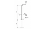 KNOTT TTL40 ausziehbare Kurbelstütze für 500-kg-Anhänger, 40 mm, 480–780 mm
