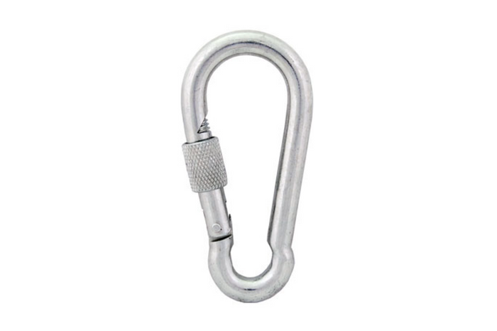 Karabiner mit Schraubverschluss für Seile DROMET KSZ10100 Feuerwehrkarabinerhaken 10x100mm