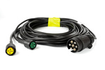 MANTES Elektroinstallation, Anhängerkabelbaum 5,2m, 7PIN Stecker, 2x5PIN Bajonette