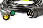 MANTES Elektroinstallation, Anhängerkabelbaum 5,2m, 7PIN Stecker, 2x5PIN Bajonette