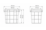 DAKEN 86004 PITBOX Werkzeugkasten für Sand, Streusalz, 655 x 570 x 520 mm, 108,5 l