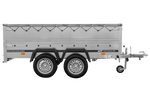 Zweiachsiger Anhänger 264x150 UNITRAILER GARDEN 265/2 KIPP mit BIS-Seitenwänden, H-0-Rahmen und grauer Plane