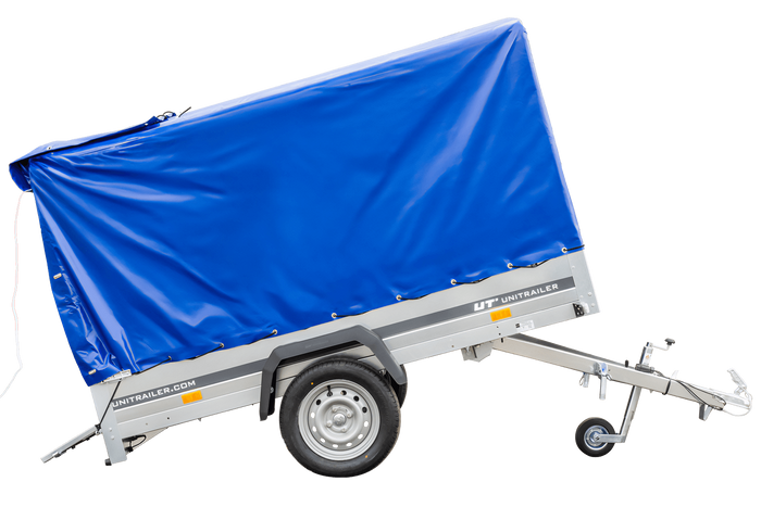 PKW-Anhänger 230x125 UNITRAILER GARDEN 230 KIPP mit blauer Hochplane 110 cm