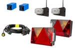 Lichtset: ASPÖCK Rücklichter + ASPÖCK Seitenmarkierungsleuchten + MANTES 5,2m 7PIN Kabelbaum + Schnellverbinder