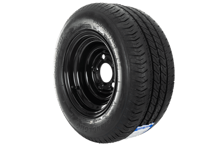 Verstärktes Rad für Anhänger LINGLONG TIRE 195/55 R10C 98/96N UNITRAILER FELGE schwarz 6Jx10" 5x112 ET:-4