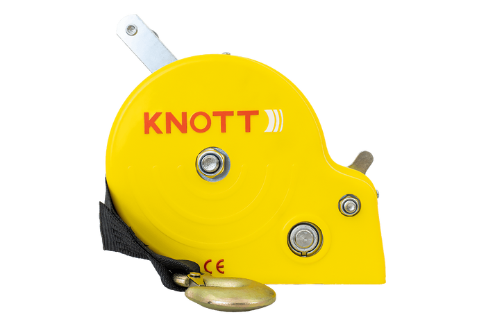 KNOTT Gurtwinde für Anhänger 450 kg / 7-m langes Gurtband