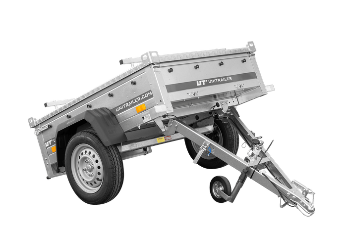 Einachsanhänger 750 kg, 150 x 106 cm Garden Trailer 150 KIPP mit Aluminium-Deckel