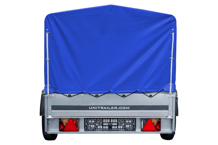 PKW-Anhänger 230x125 UNITRAILER GARDEN 230 KIPP mit blauer Hochplane 80 cm