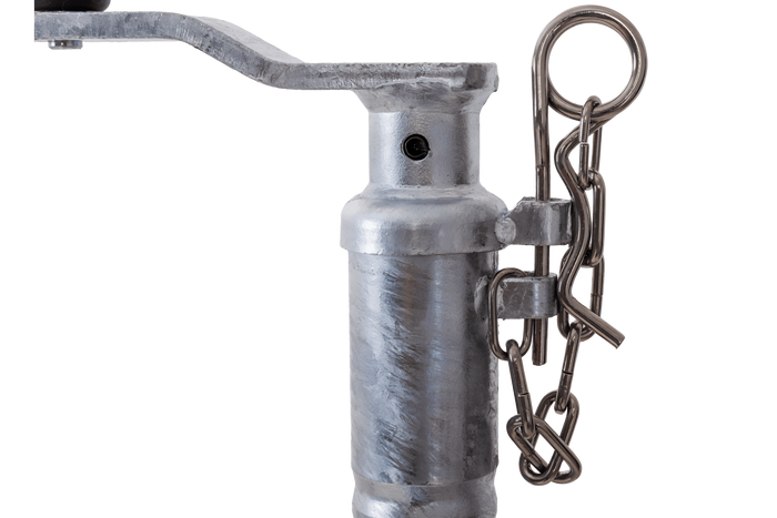 KNOTT TK48 Stützrad, Wellrohr, 300 kg, 48 mm, 700–940 mm