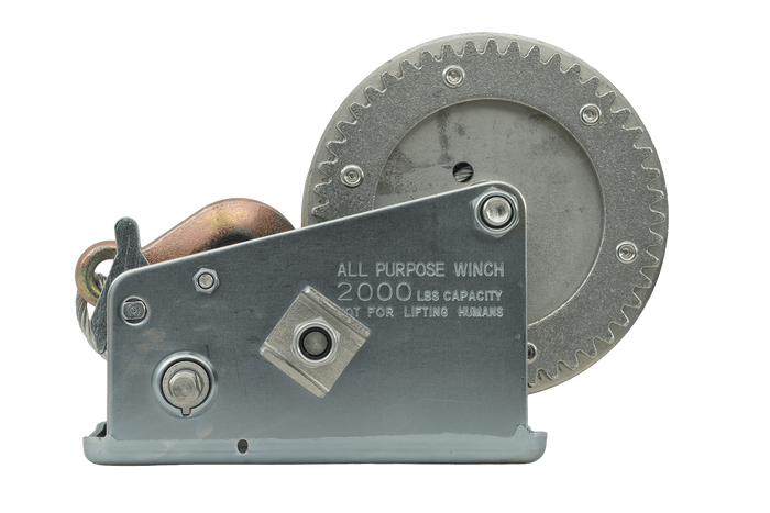 KNOTT 6X0017.008 Handwinde für 900-kg-Anhänger mit Stahlseil