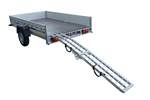 UNITRAILER ALR002 klappbare Auffahrrampe aus Aluminium für Anhänger, 221 cm, 340 kg, mit Gurt