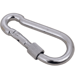 Karabinerhaken mit Sicherung für Seile DROMET KSZ.6.60 Feuerwehrkarabinerhaken 6x60mm