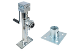 Ausziehbare Stütze mit UNITRAILER TJ5001+TJ5002A Adapter für 1300 kg Pritschenanhänger 364-614 mm