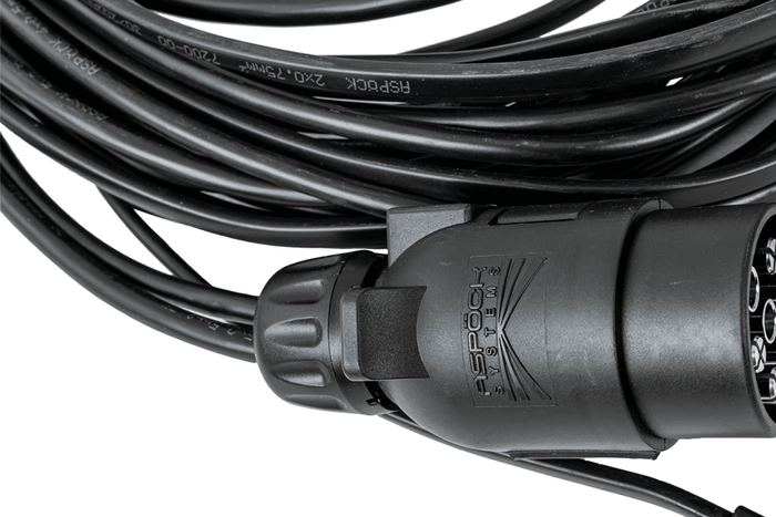 ASPÖCK Elektroinstallation Anhängerkabelbaum 4,5m 7 Pol Stecker Bajonett 2x 5 Pol