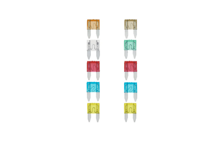 ProPlus 490371S Mini-Flachsicherungen gemischt 12V/24V Satz mit 10 Stück.