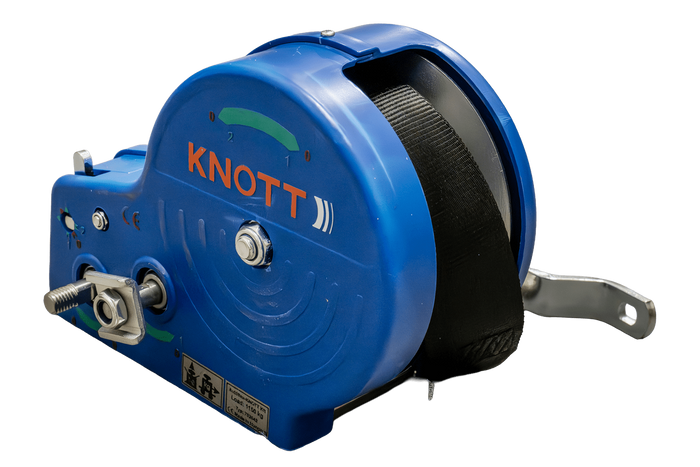 OUTLET Manuelle Seilwinde für KNOTT 1150 kg Anhänger mit Gurt