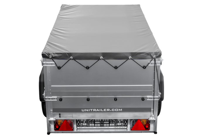 Kippbarer Pkw Anhänger GARDEN TRAILER 200 KIPP mit zusätzlichen Bordwänden, Stützrad und Flachplane