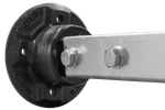KNOTT VR7 ungebremste Starrachse mit Federung für Anhänger 750 kg 1240 mm 1580 mm 4x100