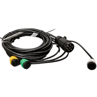 MANTES Elektroinstallations-Anhängerkabelbaum 4,7 m 7-polige Stecker Bajonettverschlüsse 2x 5-polig + 2x 2-polig