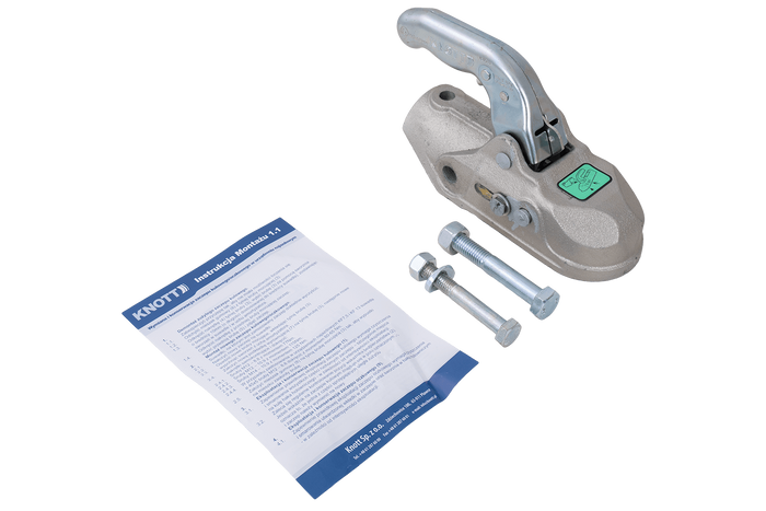 KNOTT K35-A Kugelkopfkupplung für einen 3500kg Anhänger mit einer 50mm Rohrdeichsel, Gusseisen