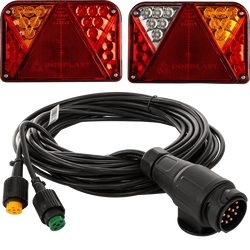 DOBPLAST DPT35 LED-Rücklichter + MANTES 7m 13-PIN-Kabelbaum
