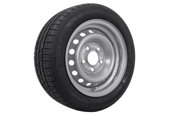 Verstärktes Rad für Anhänger REIFEN KENDA 195/50 R13C 104/102N FELGE KENDA 6Jx13"H2 5x112 ET:30