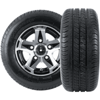 Satz von zwei verstärkten Rädern für einen Anhänger LINGLONG TIRE 195/55 R10C 98/96N ALU UNITRAILER RIM 6Jx10&quot; 5x112 ET:-4