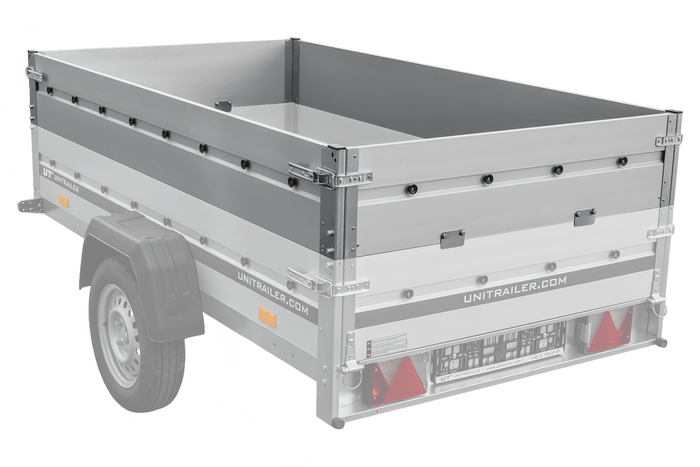 BIS-Aluminiumseitenwände für den UNITRAILER GARDEN 230 KIPP ALU-Anhänger