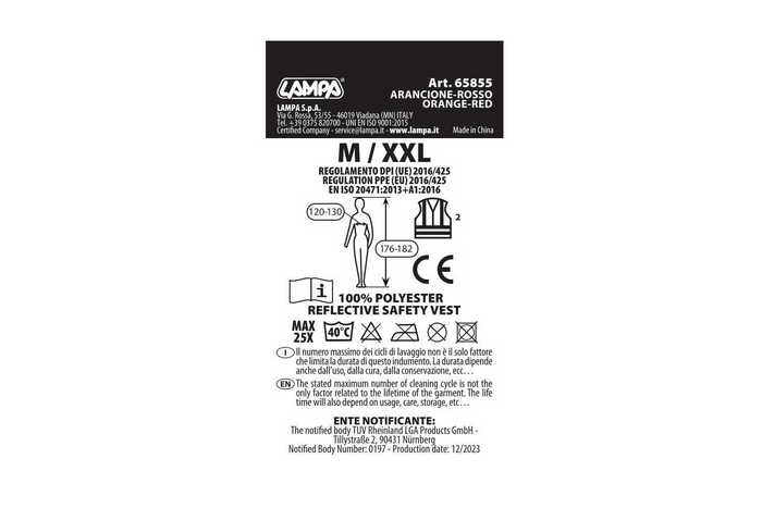 LAMPA Life-Vest Warnweste universal M-XXL