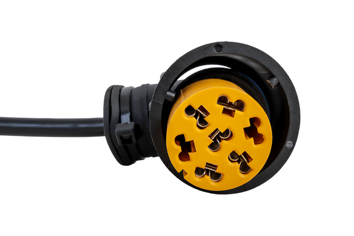 Bajonettadapter 5-polig / abgewinkelter Stecker ASS2 7-polig ASPÖCK linker Adapter