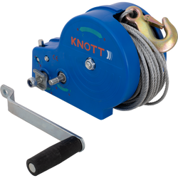 OUTLET Manuelle Seilwinde für Anhänger KNOTT 1135kg mit Stahlseil
