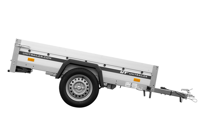 Anhänger auf Federn mit Aluminiumseitenwänden 200x125 Unitrailer Garden 201/R KIPP ALU