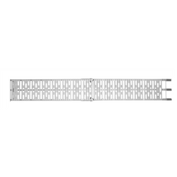 UNITRAILER ALR003 Klappbare Aluminiumrampe für Anhänger, 221 cm, 340 kg, mit Gurt und Stütze