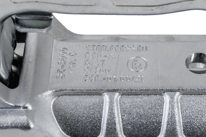 STEELPRESS BC-3000C-00-00+Z2 Kugelkopfkupplung für 3000kg Anhänger mit 35-50mm Rohrdeichsel, Gusseisen