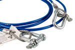 Abschleppseil mit Schäkel LAMPA Stahlseil 3,5m/6mm/3t blau