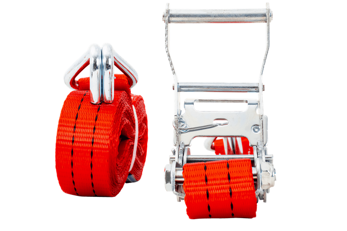 UNITRAILER 6 m/35 mm/2 t rotes Transportband mit Spanner