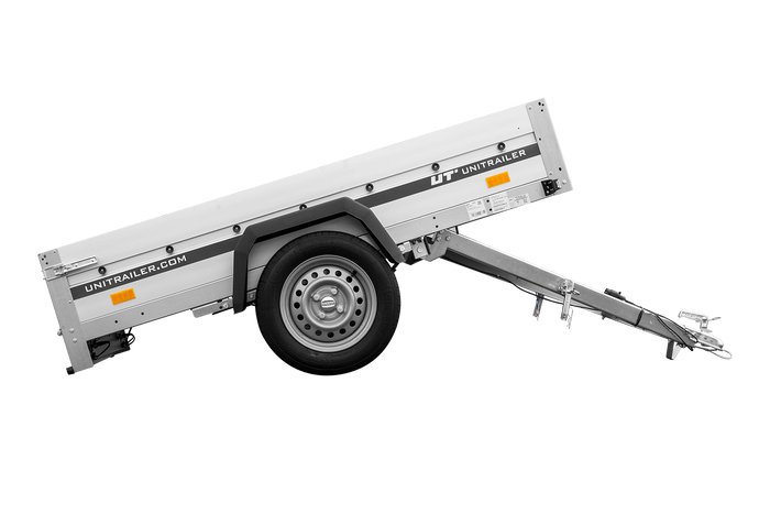 Anhänger auf Federn mit Aluminiumseitenwänden 200x125 Unitrailer Garden 201/R KIPP ALU