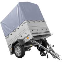 Neuanhänger Kipper ungebremst GARDEN TRAILER 150 KIPP mit zusätzlichen Bordwänden, Stützrad, Hochplane und Hochspriegel