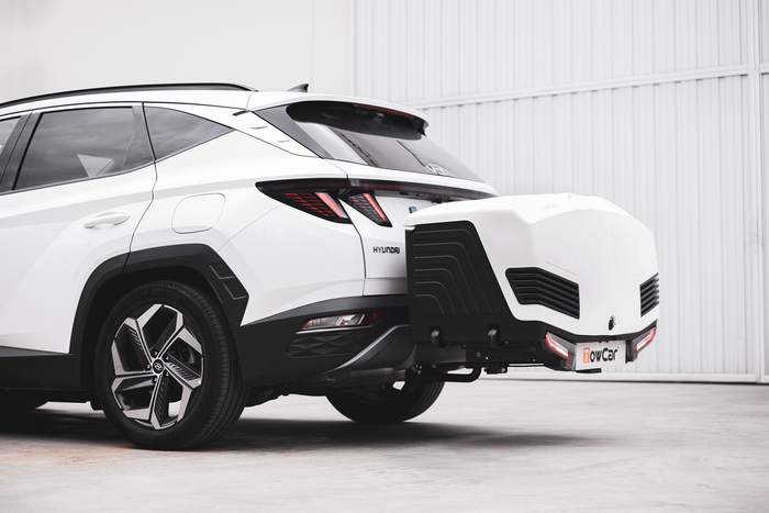 Towbox Alpha Classic Grau - Anhängerkupplungs-Gepäckbox