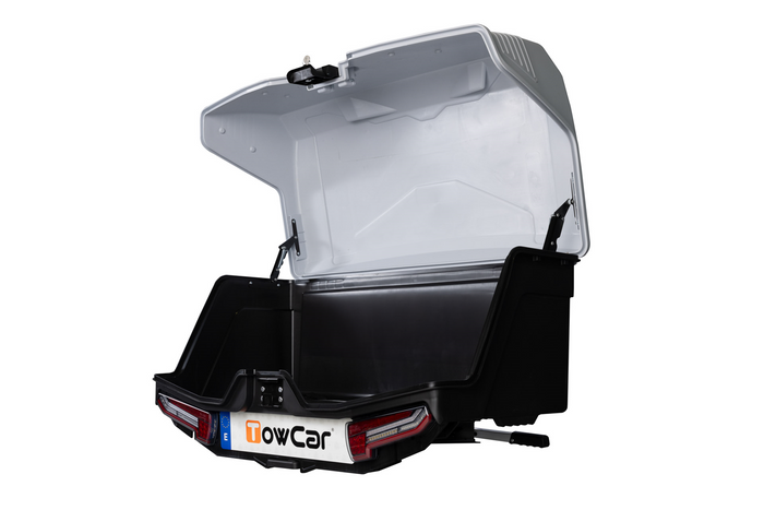 Towbox Alpha Classic Grau - Anhängerkupplungs-Gepäckbox