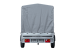 GARDEN TRAILER 264 KIPP MIT STÜTZRAD, H1100-HOCHSPRIEGEL UND GRAUER PLANE
