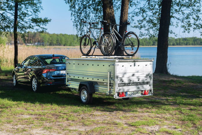 Einachsanhänger 264x125 UNITRAILER FORCE 264 KIPP mit BIS-Seitenwänden und Aluminiumabdeckung