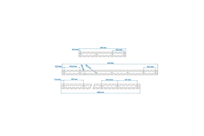 ProPlus 342174 Frachtschiene für Fluggesellschaften, Aluminium-Frachtschiene, 60 cm